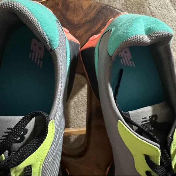 New Balance Gray Sneakers with Yellow and Blue Accents - Picture 7 of 11